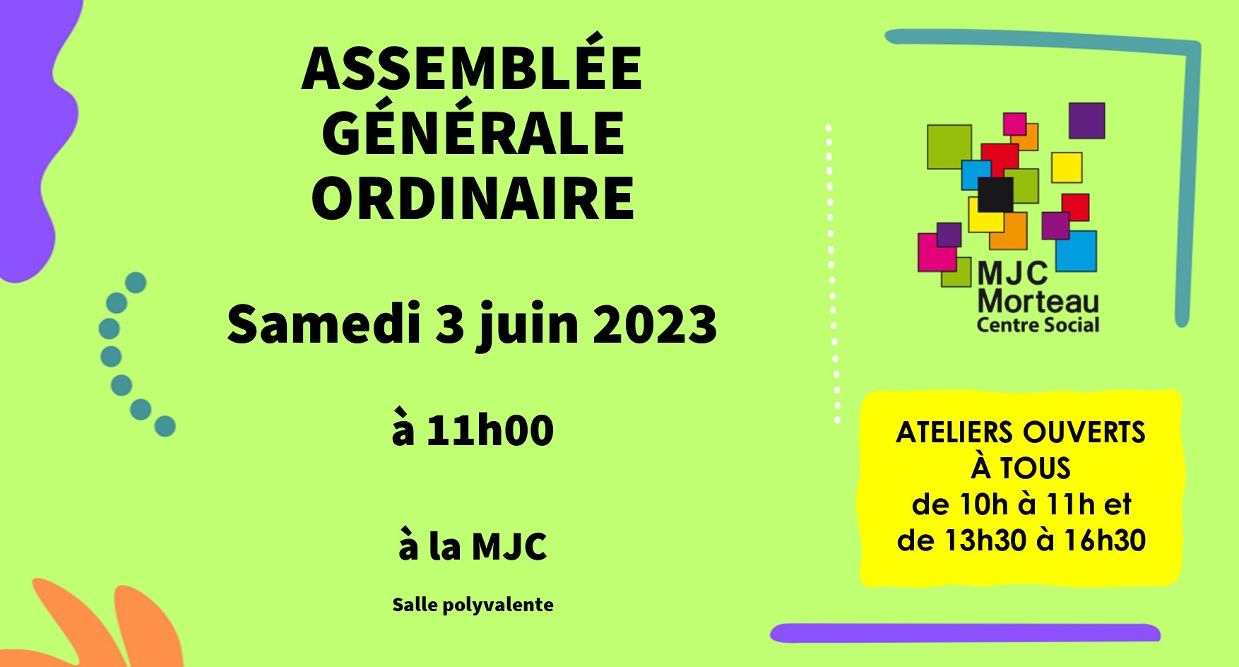 samedi 3 juin de 10h à 16h30 Cest la fête à la mjc de morteau